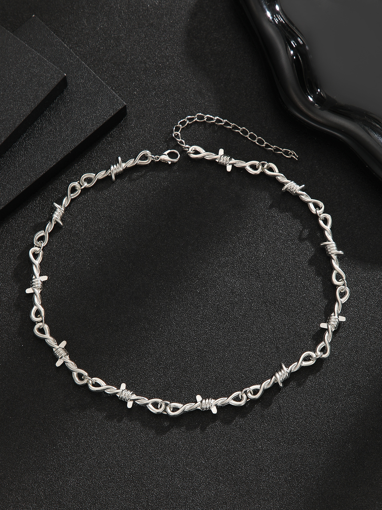 Street Fashion Guys - Chic Industrial Necklace Men Silver Unique