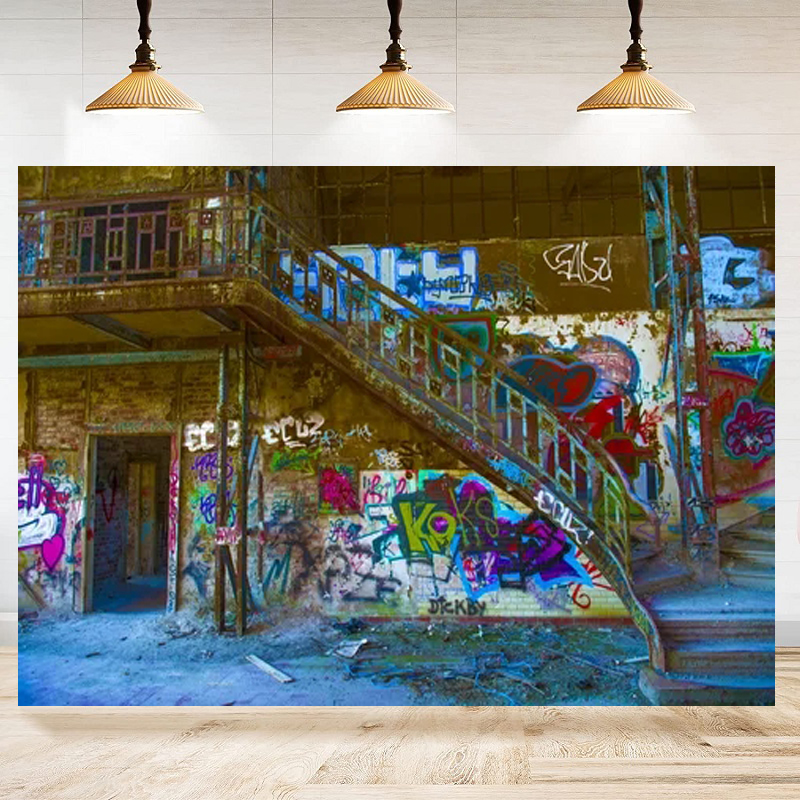 Urban Street Fashion Photography - Urban Street Graffiti Wall Photography Backdrop