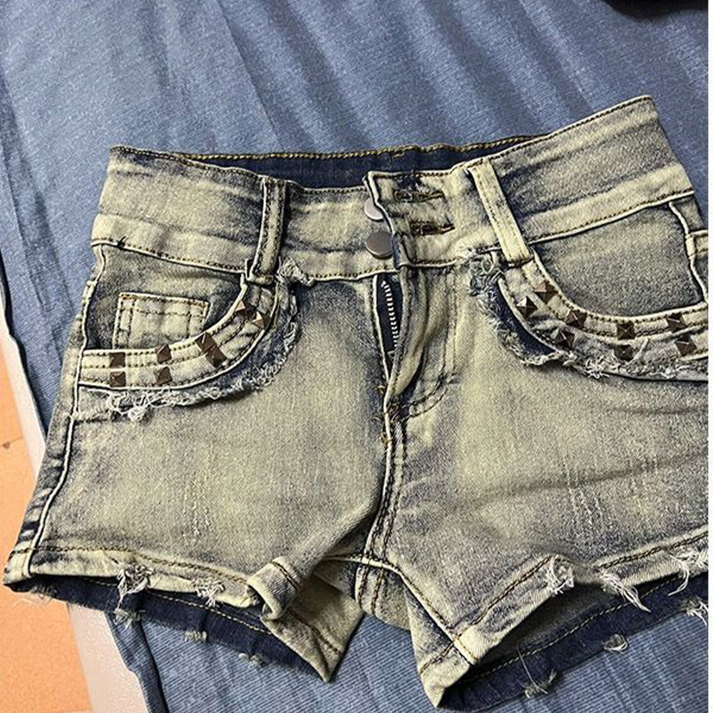 Girl Fashion Street - Retroy2K American Rivet Shorts Women's Fashion