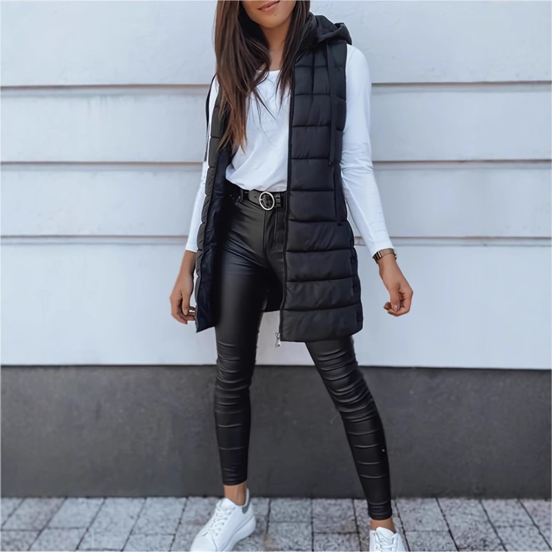 Puffer Vest Padded - Women Long Vests Puffer Thick Coats