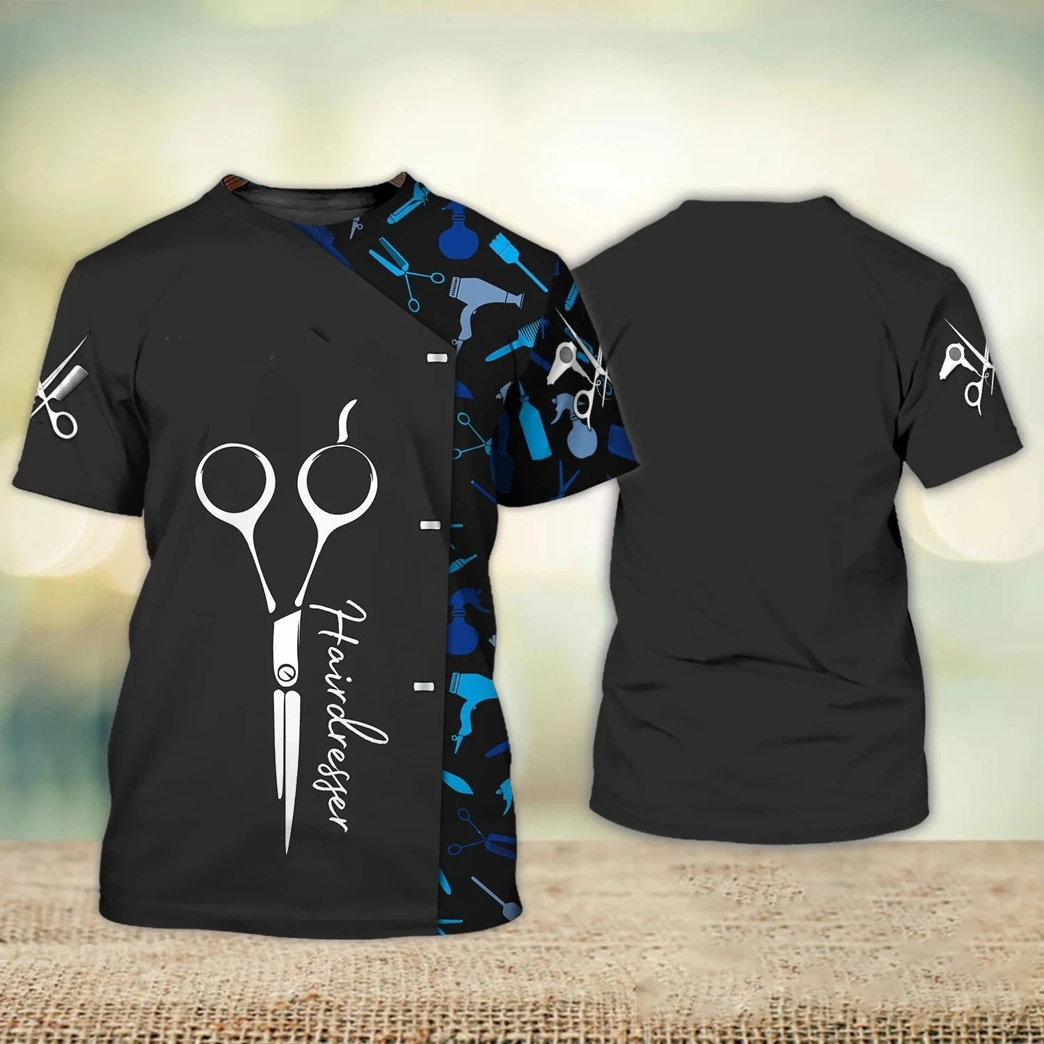 Street Fashion Plus Size - Fashion New Customized Barber Men's T-shirt