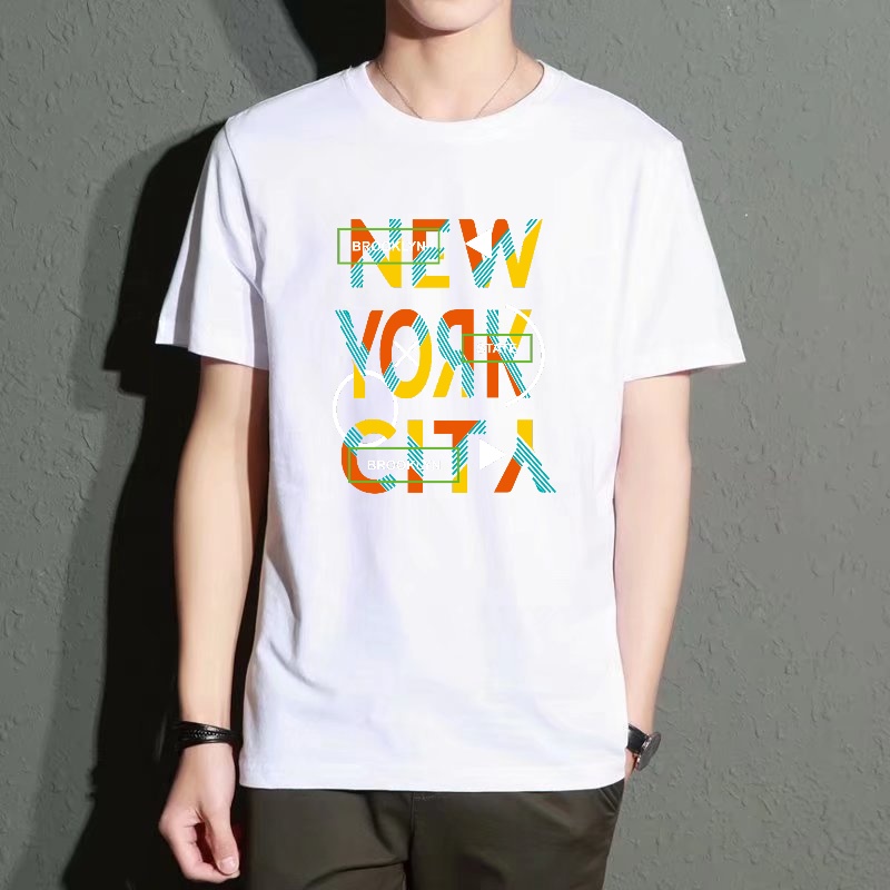 Men's Black Round-Neck Short-S - Street Fashion Of New York บทวิจารณ์และราคา