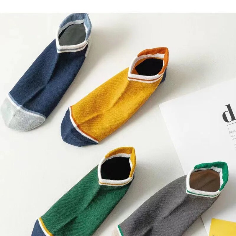 5 Pairs Man Short Socks Fashio - Street Fashion Style Youtube บทวิจารณ์และราคา