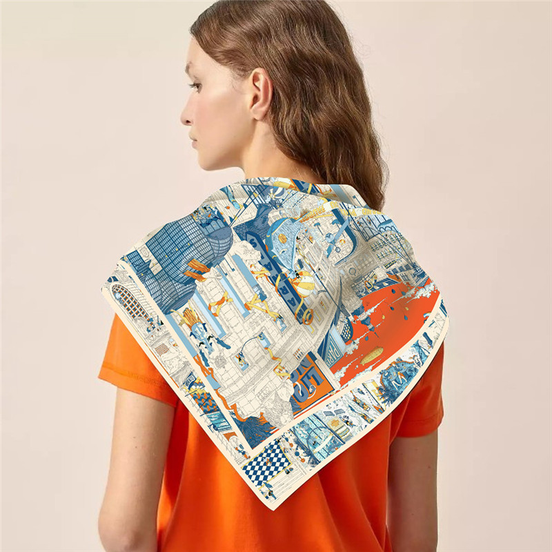Silk Scarf Women City Street P - Street Fashion Hijab บทวิจารณ์และราคา