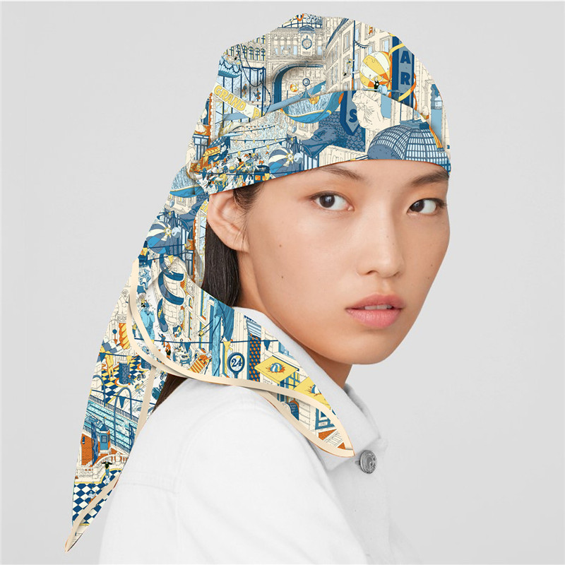 Silk Scarf Women City Street P - Street Fashion Hijab บทวิจารณ์และราคา