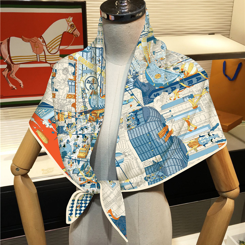 Silk Scarf Women City Street P - Street Fashion Hijab บทวิจารณ์และราคา