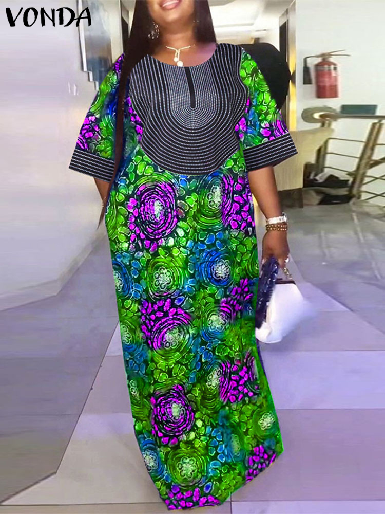 Plus Size Women Long Dress 202 - Street Fashion Plus Size บทวิจารณ์และราคา