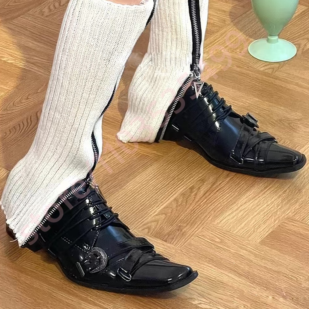 Black Pointed Toe Women's Thic - Street Fashion Shoes บทวิจารณ์และราคา