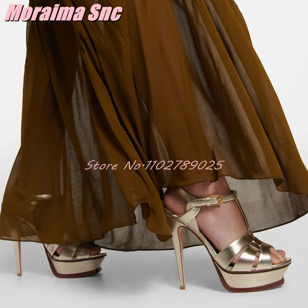 Platform Waeve T-strap Square  - Street Fashion Shoes บทวิจารณ์และราคา