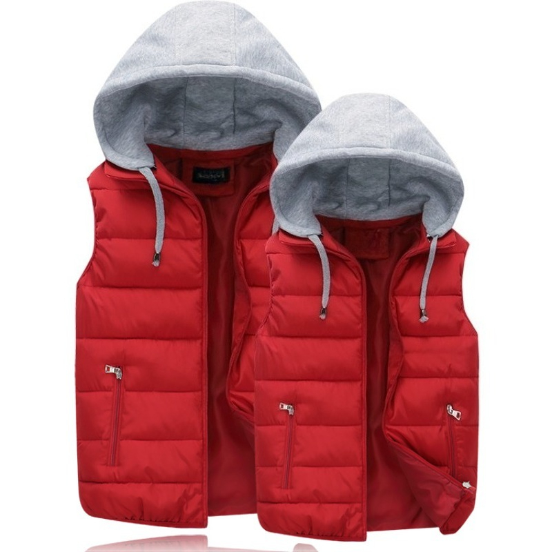 Down Cotton Padded Jacket Hooo - Puffer Vest Padded บทวิจารณ์และราคา