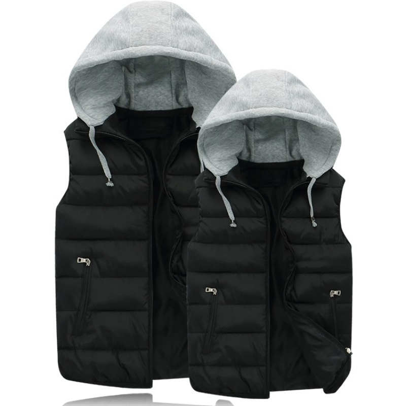 Down Cotton Padded Jacket Hooo - Puffer Vest Padded บทวิจารณ์และราคา