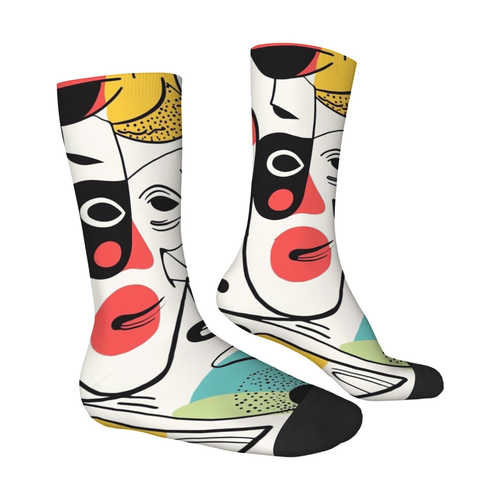 Picasso-style Abstract Print M - Street Fashion Style Youtube บทวิจารณ์และราคา