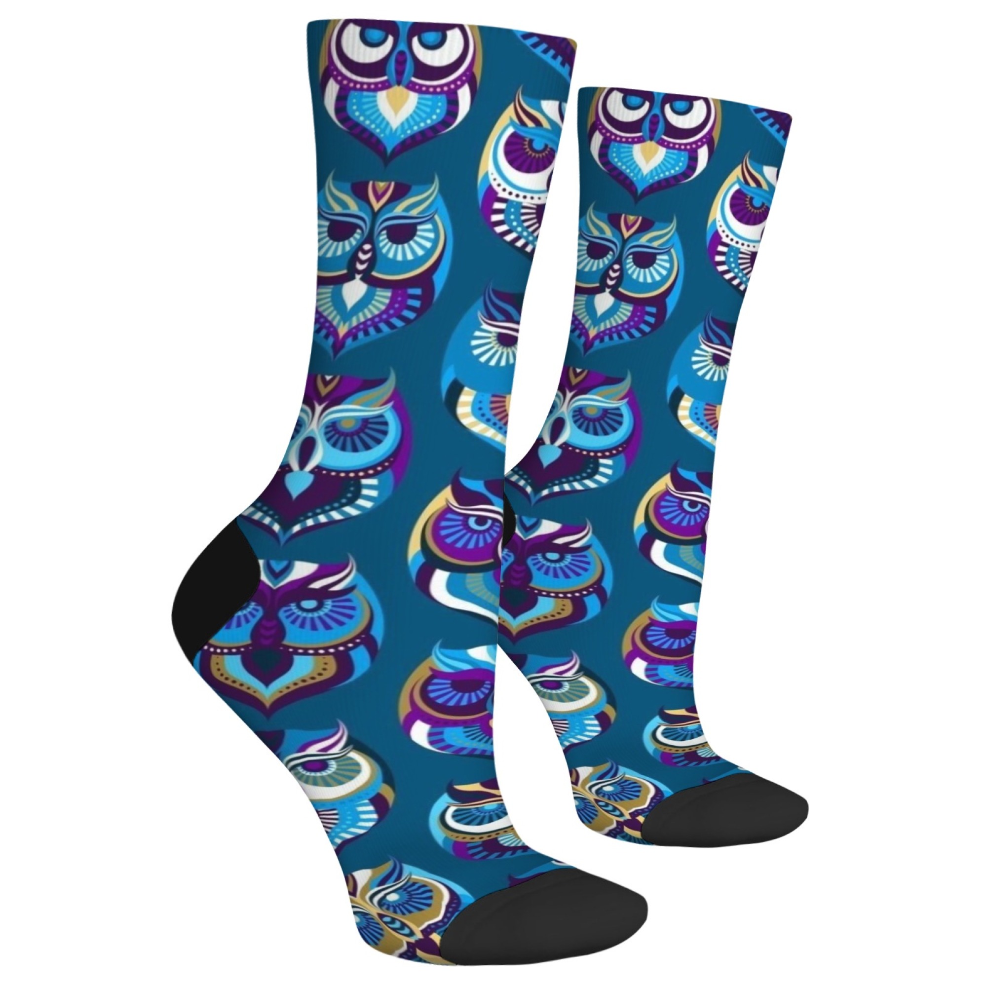 Ethnic Style Owl Print Socks A - Street Fashion Style Youtube บทวิจารณ์และราคา