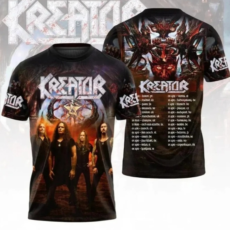 Kreator Germany Tour 3D Printe - Street Fashion Germany บทวิจารณ์และราคา