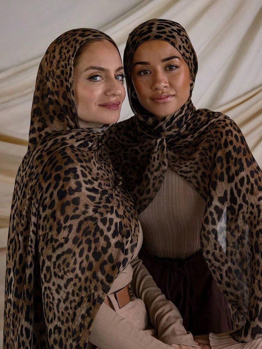 1pc Women's Bohemian Style Leo - Street Fashion Hijab บทวิจารณ์และราคา