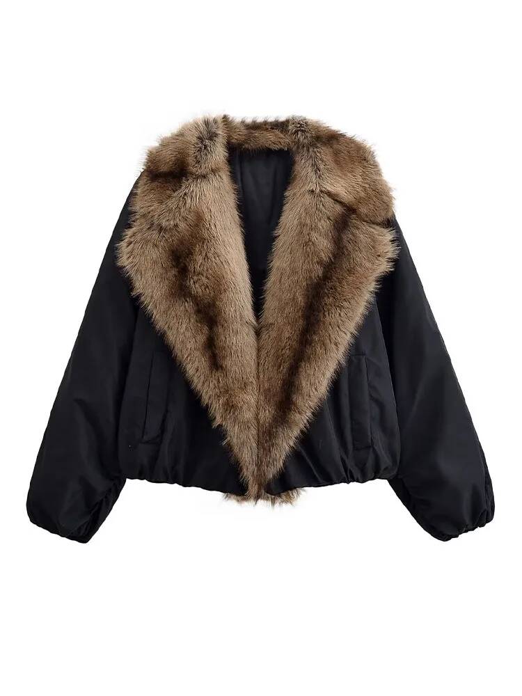 Women Fashion Faux Fur Collare - Street Fashion Taiwan บทวิจารณ์และราคา