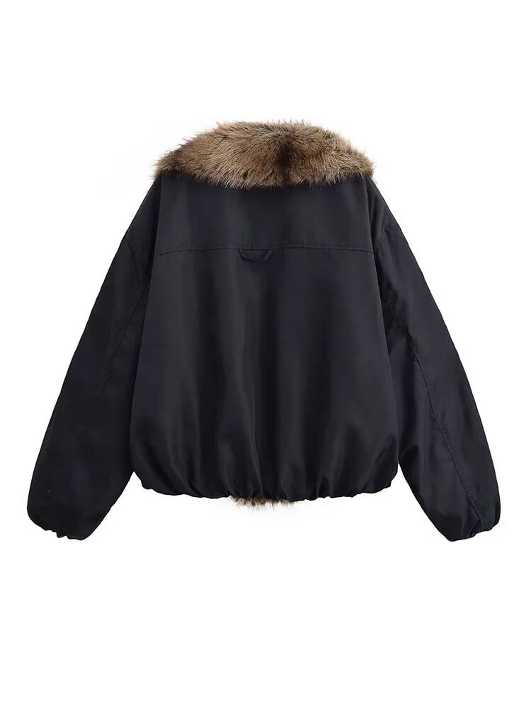 Women Fashion Faux Fur Collare - Street Fashion Taiwan บทวิจารณ์และราคา