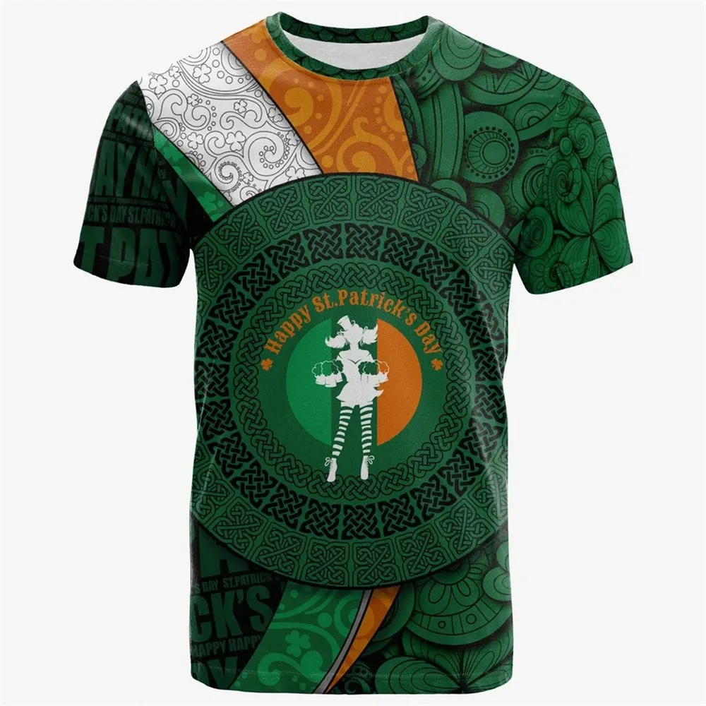 Summer Men's Irish St. Patrick - Street Fashion Plus Size บทวิจารณ์และราคา