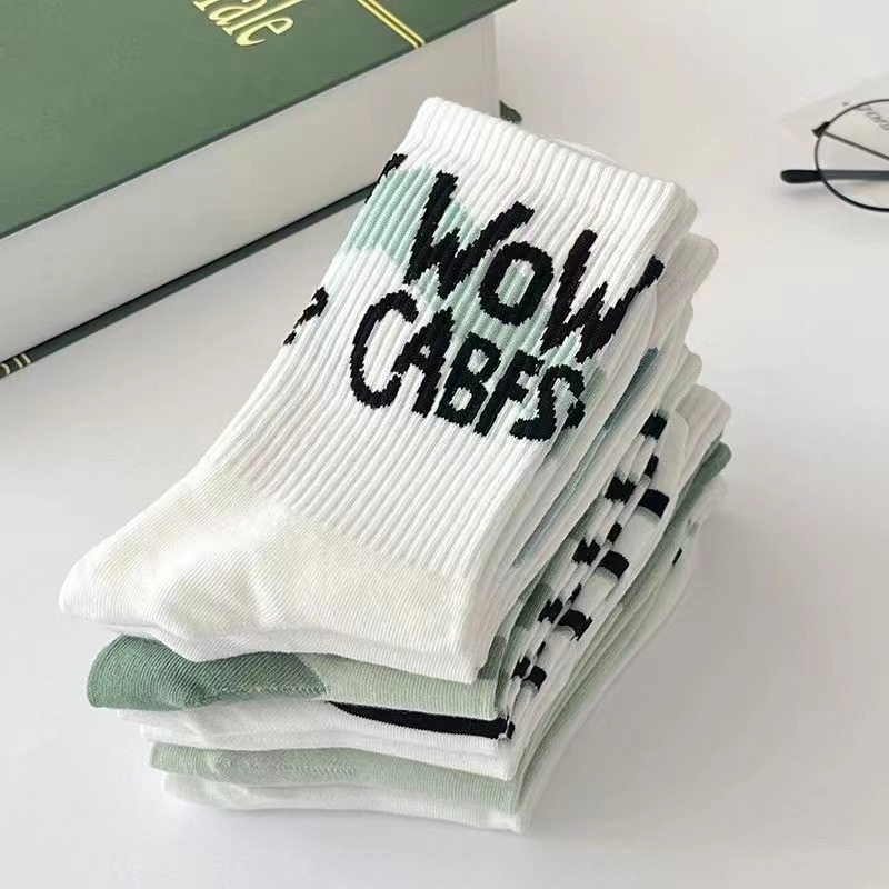 3/7 Pairs Women Striped Printe - Street Fashion Style Youtube บทวิจารณ์และราคา