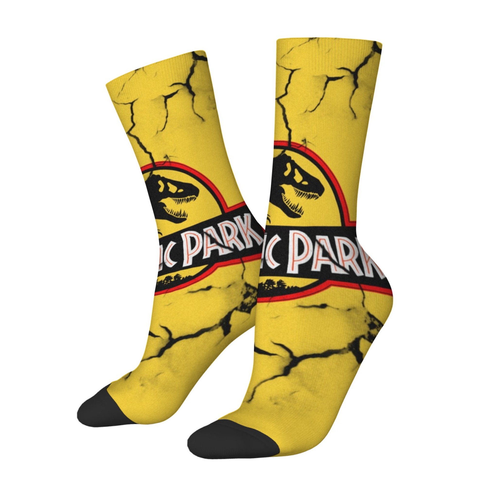 Jurassic Park Dinosaur Socks R - Street Fashion Style Youtube บทวิจารณ์และราคา