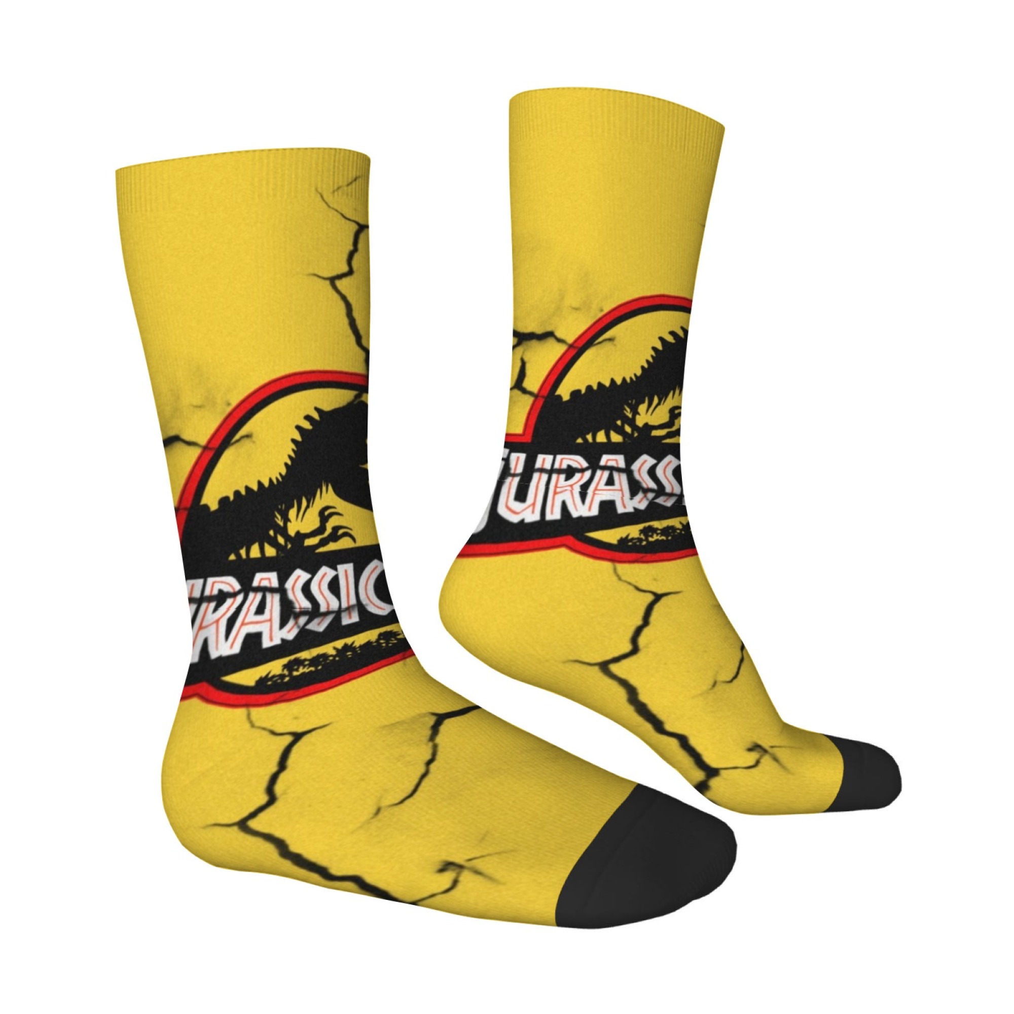 Jurassic Park Dinosaur Socks R - Street Fashion Style Youtube บทวิจารณ์และราคา
