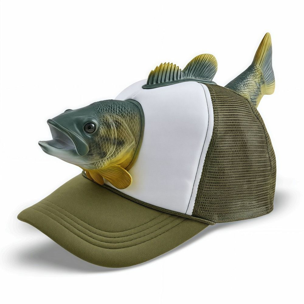 Funny 3D Fish Animal Trucker H - Baseball Cap Fitted บทวิจารณ์และราคา