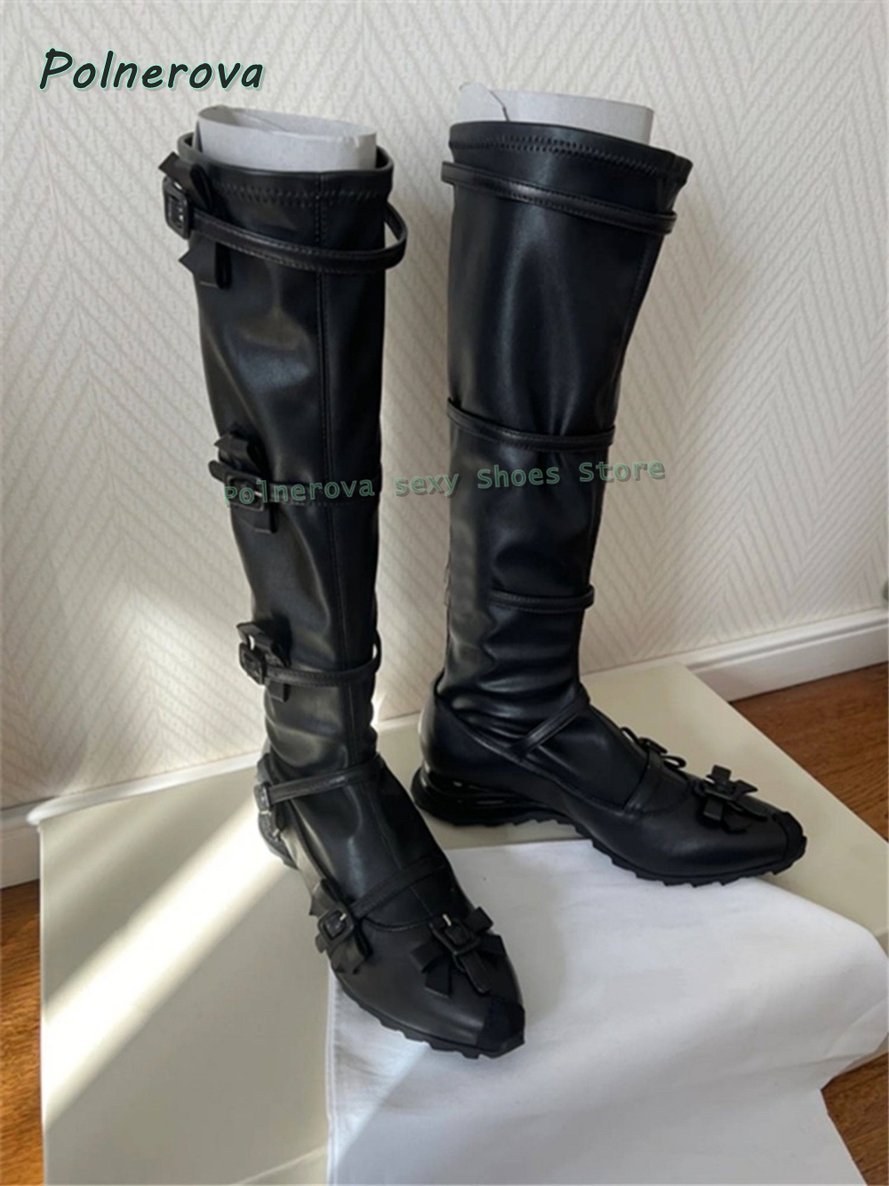 Black Bowknot Fashion Long Boo - Girl Fashion Street บทวิจารณ์และราคา