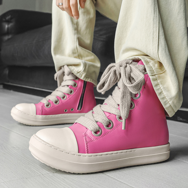 Original Pink Men High-top Sne - Street Fashion Rome บทวิจารณ์และราคา