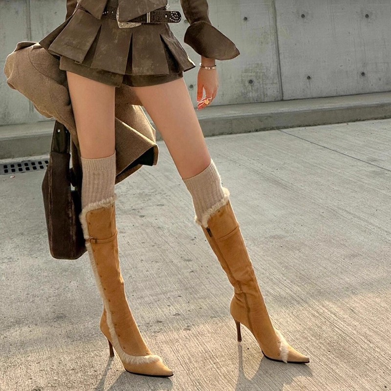 Sharp pointed fashion boots fo - Street Fashion Style Youtube บทวิจารณ์และราคา