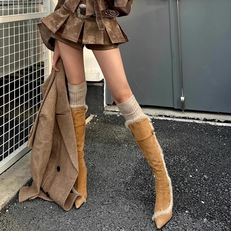 Sharp pointed fashion boots fo - Street Fashion Style Youtube บทวิจารณ์และราคา
