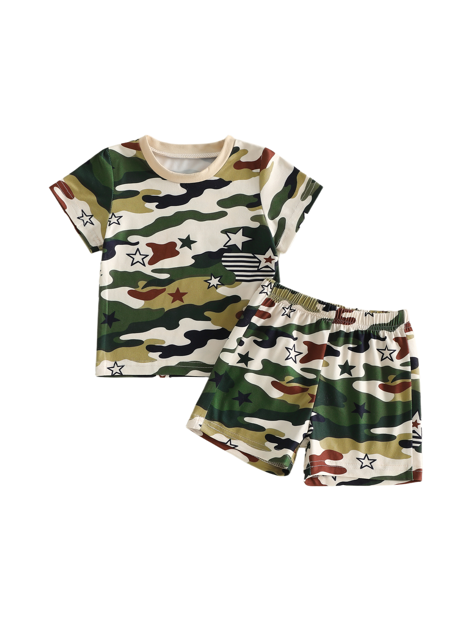 Adorable Infant Boys Stylish C - Camo Pattern Set บทวิจารณ์และราคา