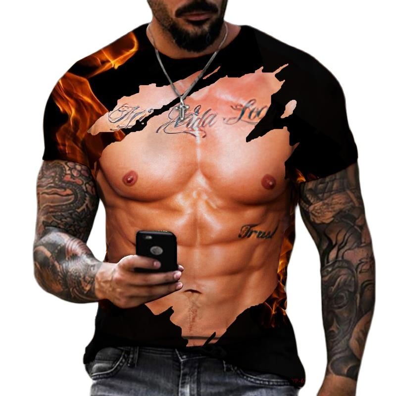 Summer Fashion Men's 3D Printe - Street Fashion Guys บทวิจารณ์และราคา
