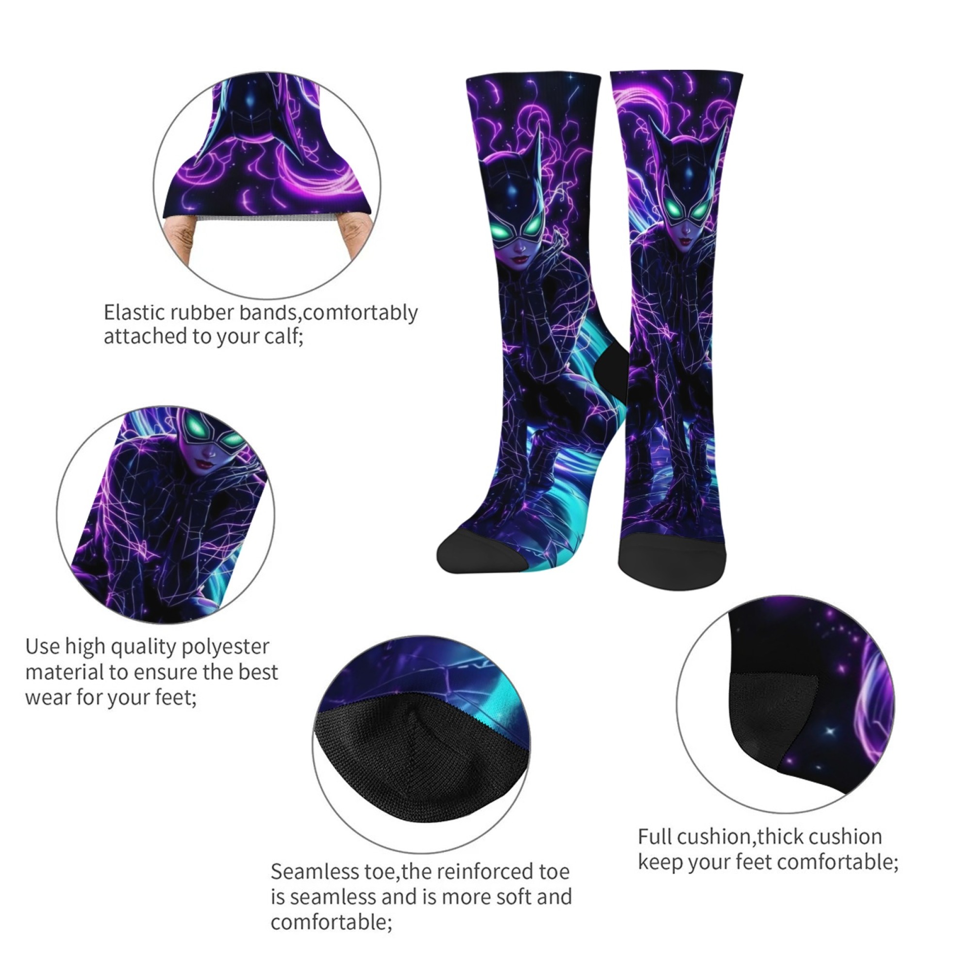 Neon Cool Cat Comic Girl Funny - Street Fashion Style Youtube บทวิจารณ์และราคา