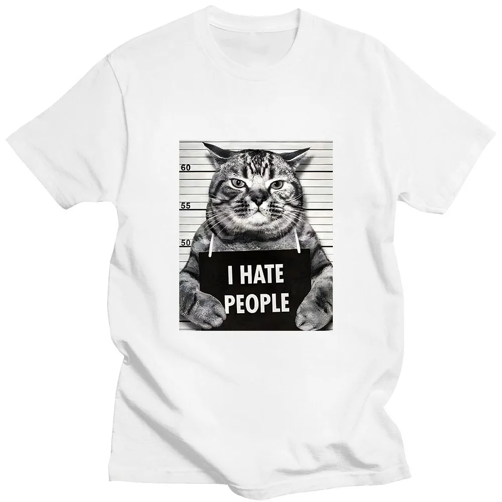 Asian sizeI Meow Print T-shirt - Street Fashion Asian บทวิจารณ์และราคา