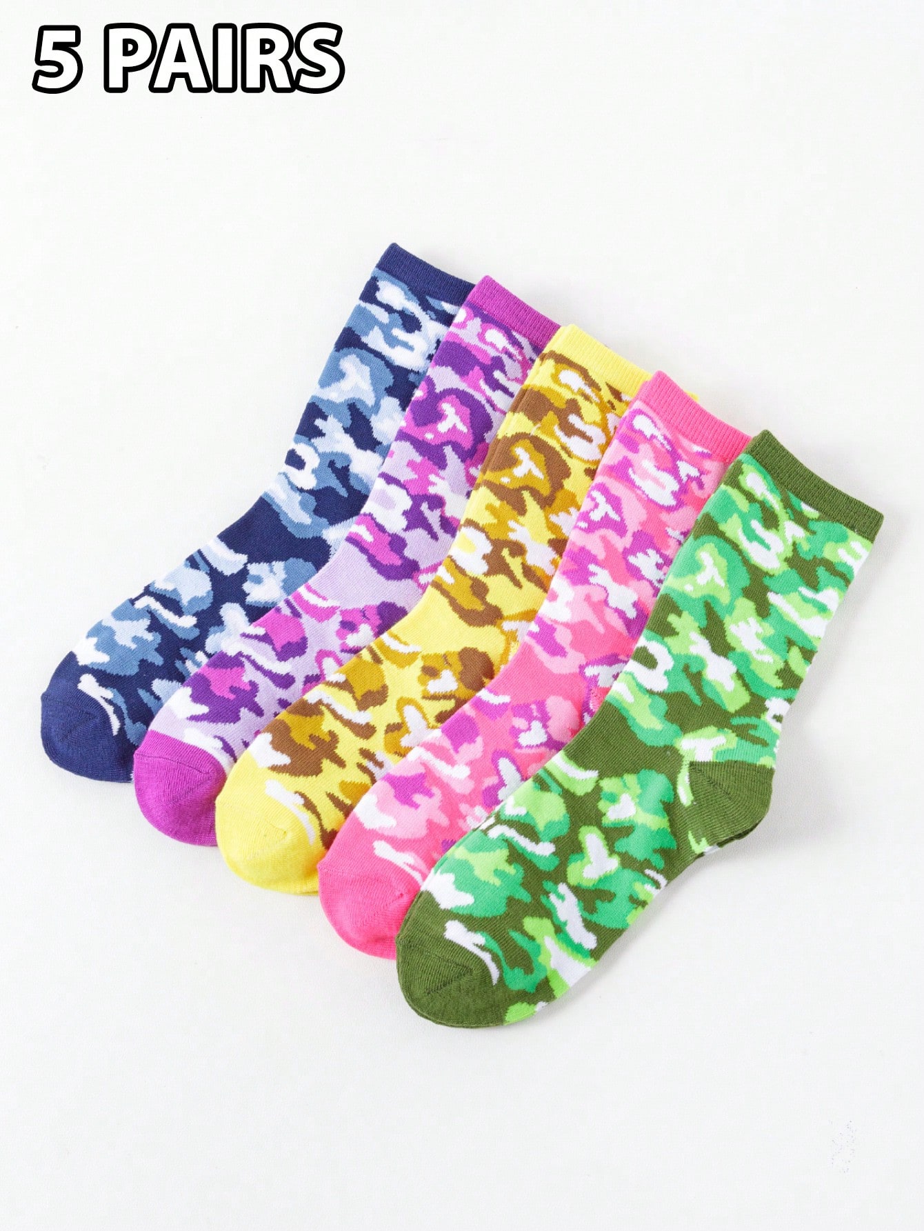 5 Pairs/sets Of Women's Four S - Camo Pattern Set บทวิจารณ์และราคา
