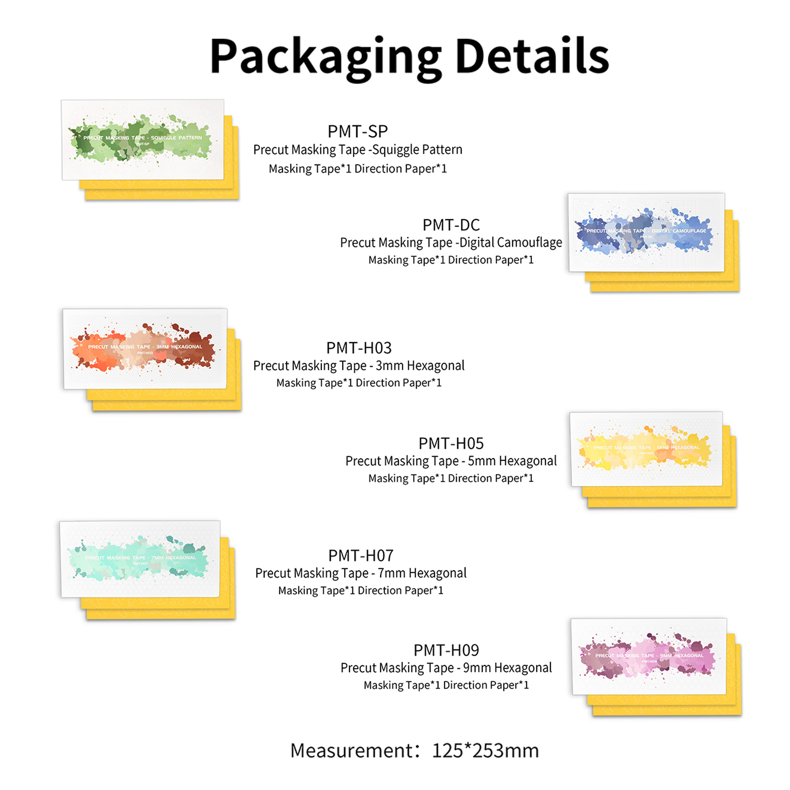 DSPIAE Precut Masking Tape PMT - Camo Pattern Set บทวิจารณ์และราคา