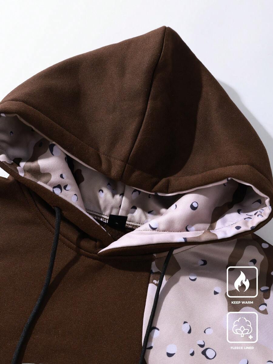 Men Contrast Color Camo Patchw - Camo Pattern Set บทวิจารณ์และราคา