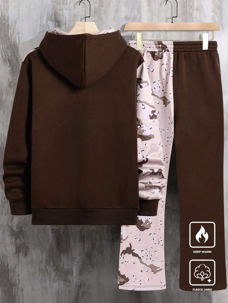 Men Contrast Color Camo Patchw - Camo Pattern Set บทวิจารณ์และราคา