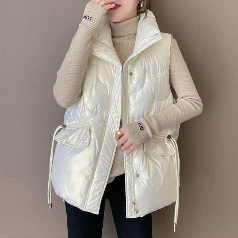 2024 New Down Cotton Waistcoat - Puffer Vest Padded บทวิจารณ์และราคา