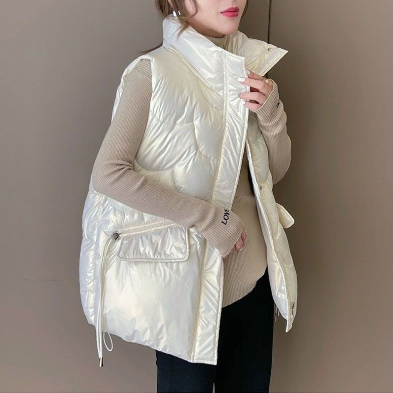 2024 New Down Cotton Waistcoat - Puffer Vest Padded บทวิจารณ์และราคา