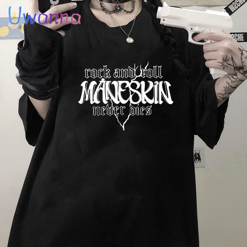 Oversized T Shirt Graphic Mane - Street Fashion Asian บทวิจารณ์และราคา