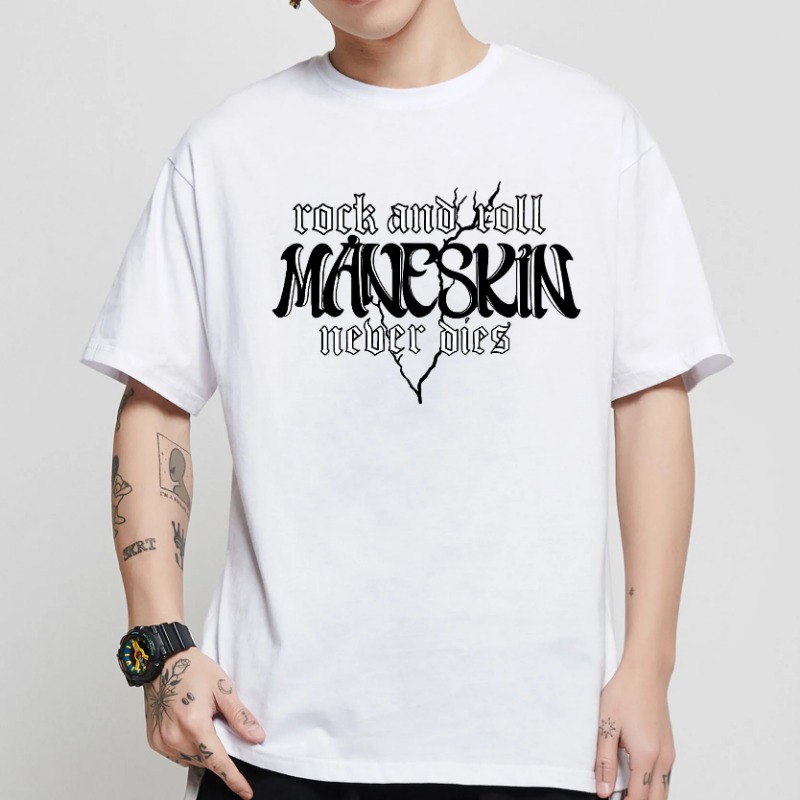 Oversized T Shirt Graphic Mane - Street Fashion Asian บทวิจารณ์และราคา