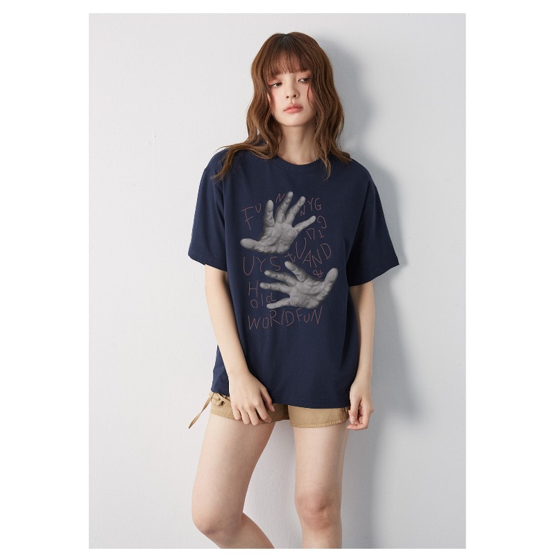 FUNNY GUY American Retro T-shi - Street Fashion Guys บทวิจารณ์และราคา