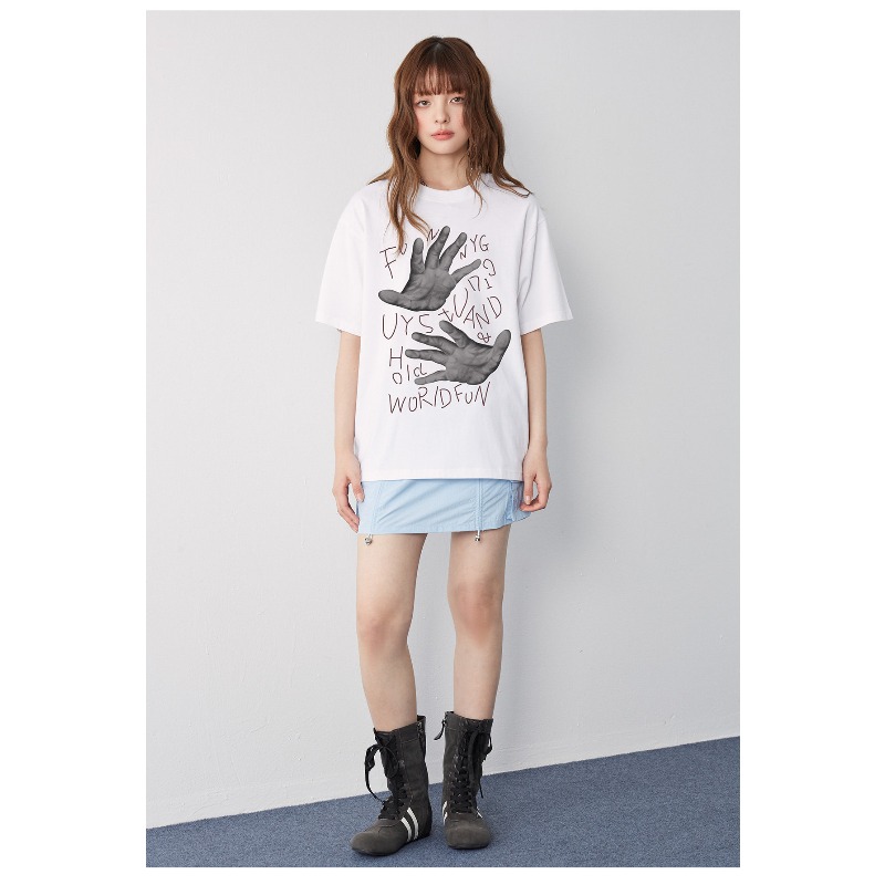 FUNNY GUY American Retro T-shi - Street Fashion Guys บทวิจารณ์และราคา