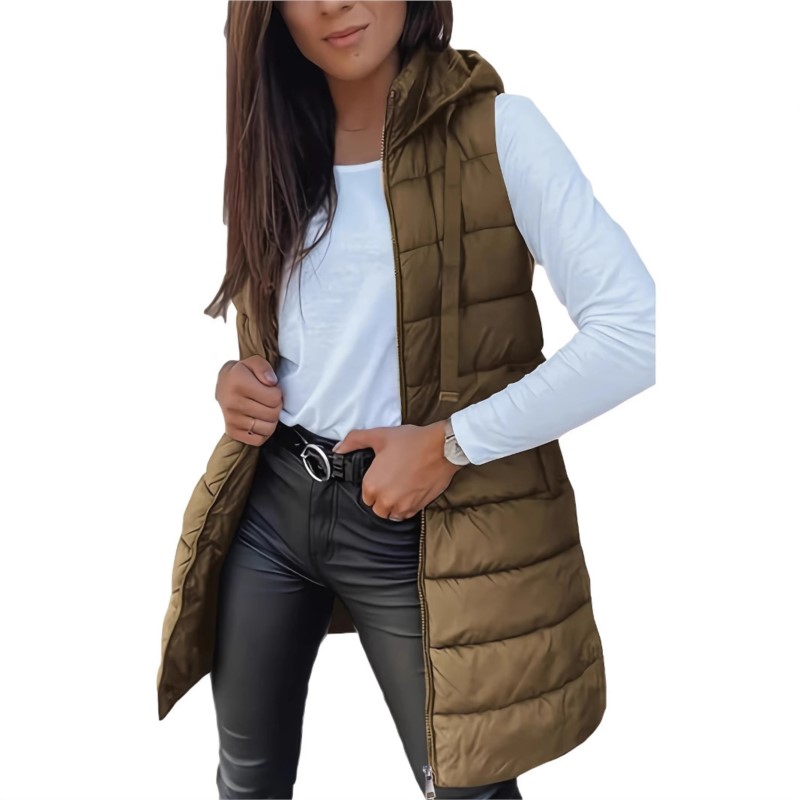 Women Long Vests Puffer Thick  - Puffer Vest Padded บทวิจารณ์และราคา