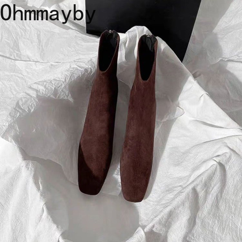 Autumn Winter Square Toe Woman - Street Fashion Rome บทวิจารณ์และราคา