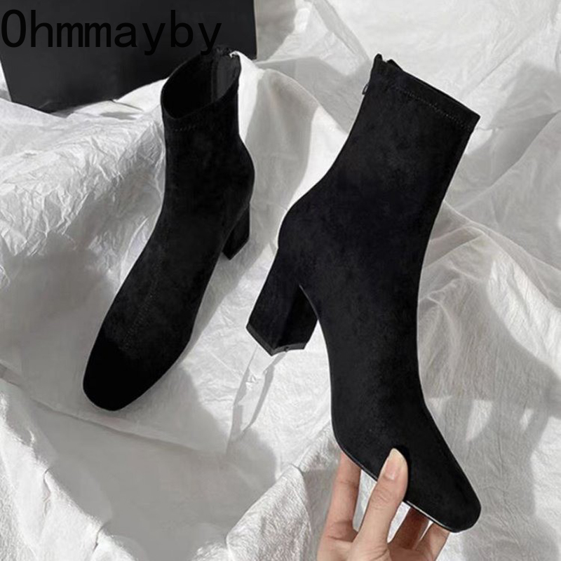 Autumn Winter Square Toe Woman - Street Fashion Rome บทวิจารณ์และราคา