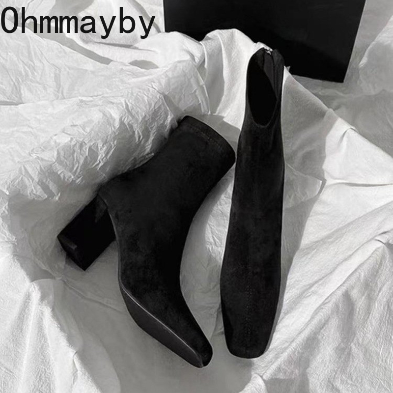 Autumn Winter Square Toe Woman - Street Fashion Rome บทวิจารณ์และราคา