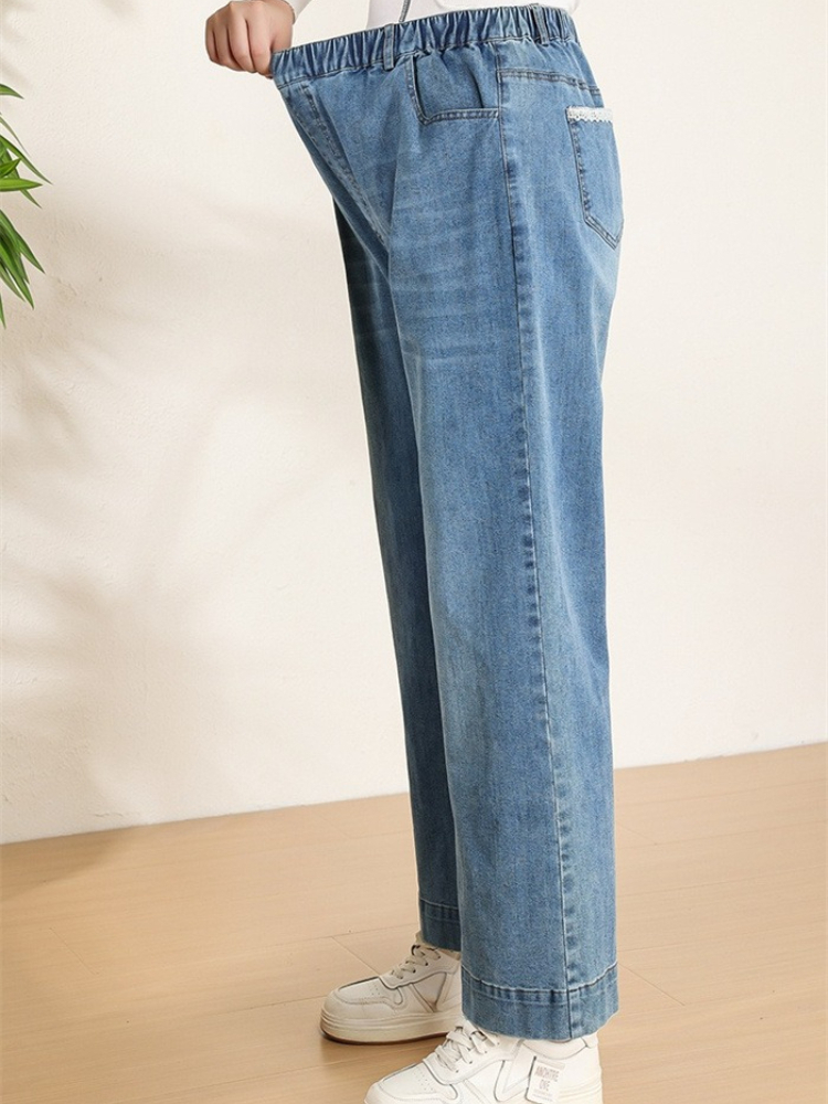 Women Wide Leg Jeans 7XL 9XL S - Street Fashion Plus Size บทวิจารณ์และราคา