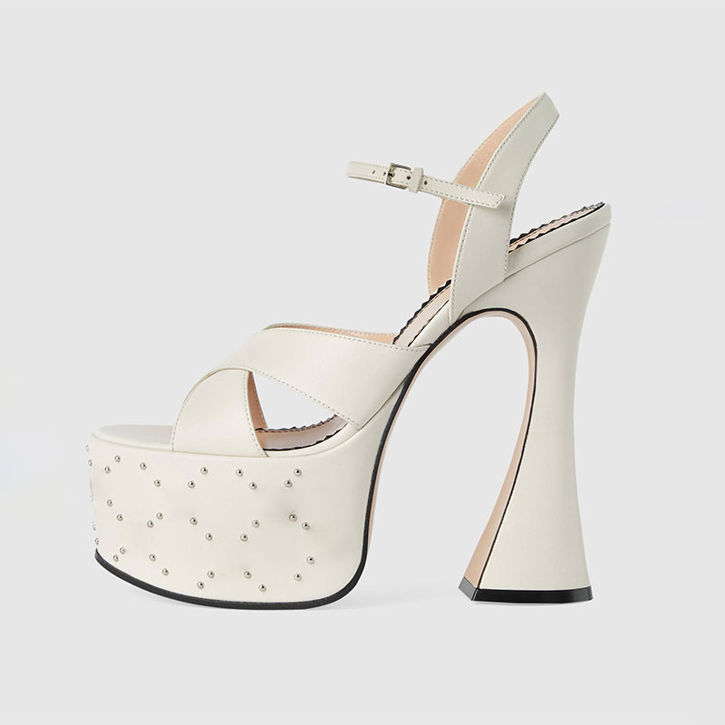 Fashionable White Black Buckle - Street Fashion Shoes บทวิจารณ์และราคา